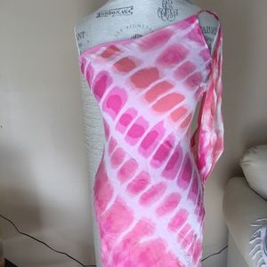 BCBG Maxazria dress silk pink 6 new